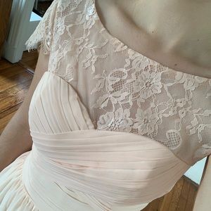 Peach chiffon dress